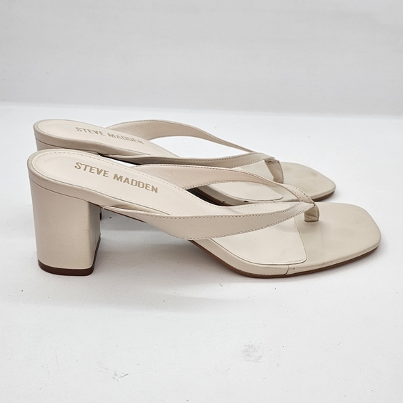 Steve Madden Dodie Sandals in Bone Leather Made In Brazil Size 8.5 - Picture 8 of 12